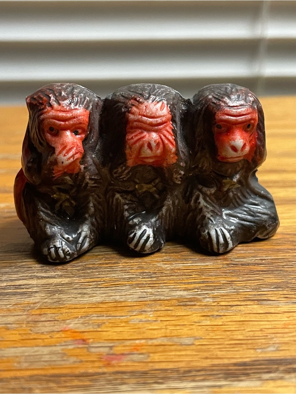 Mid-Century Three Wise Monkeys Figurine Made In Japan
